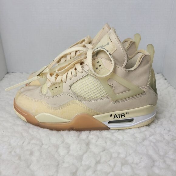 Nike Air Jordan 4 Retro SP x Off-White “Sail” Women' Size 8.5 US - CV9388-100. - Picture 3 of 12